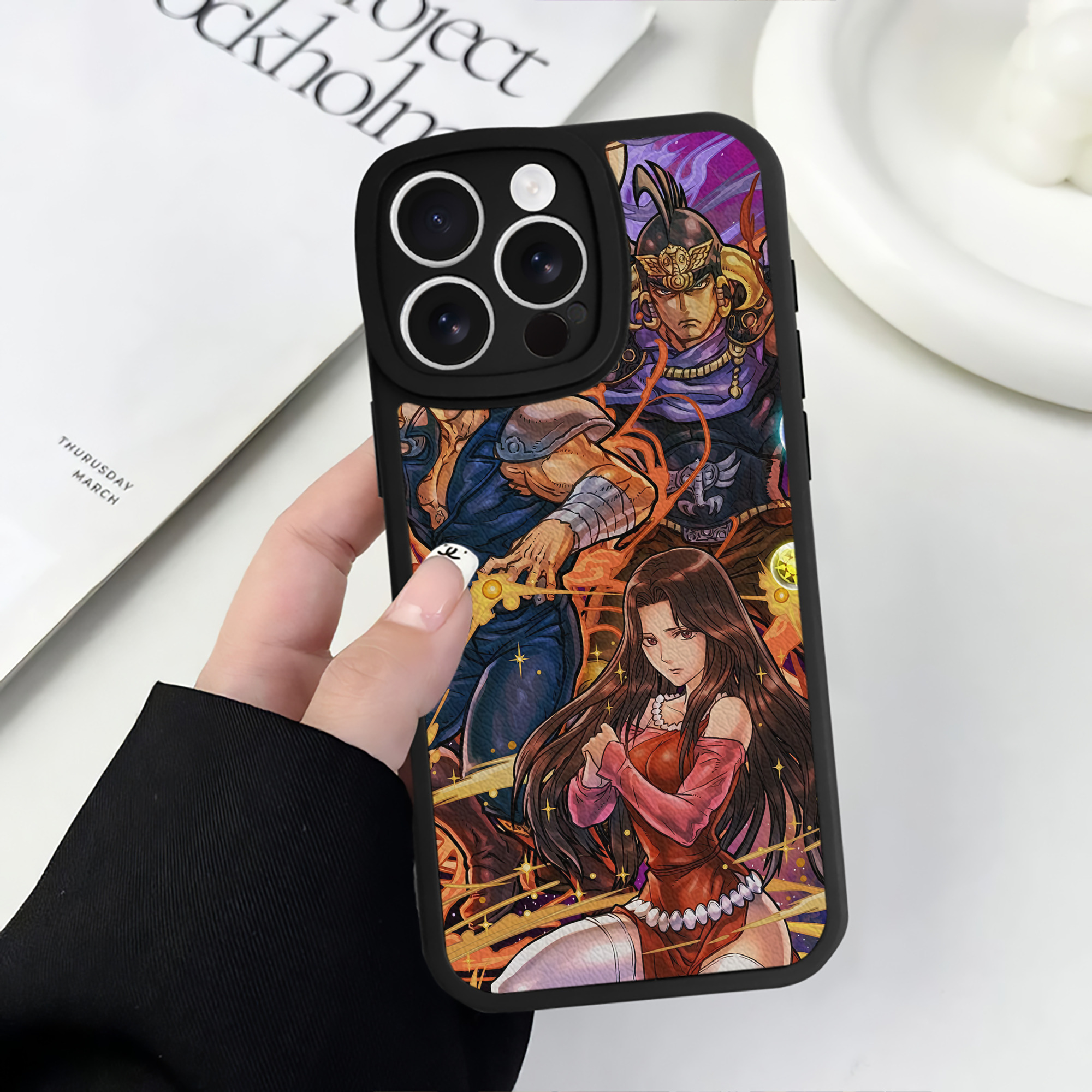 （画像用） 北斗の拳 Fist of the North Star 【iPhone 16シリーズ対応】シリコンスマホケース（レザー調） 材質：シリコン